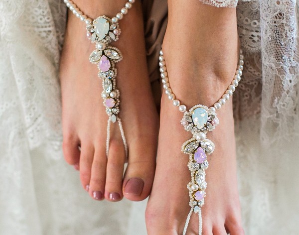 Swarovski crystals foot jewelry
